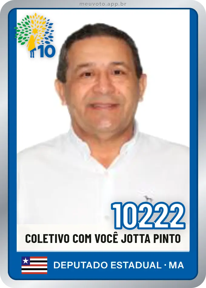 Carta de Coletivo Com Você Jotta Pinto, número 10222, Republicanos