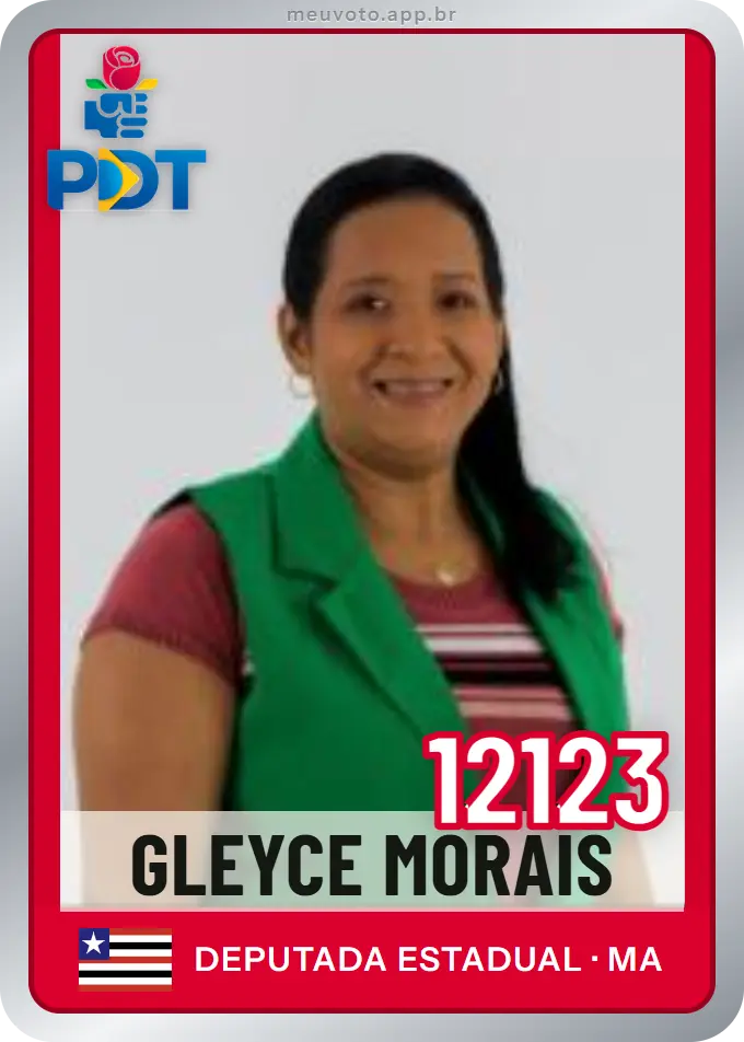 Carta de Gleyce Morais, número 12123, PDT