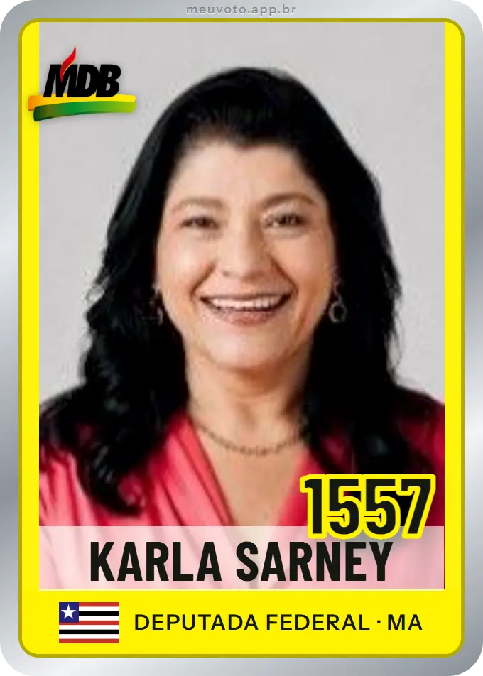 Carta de Karla Sarney, número 1557, MDB