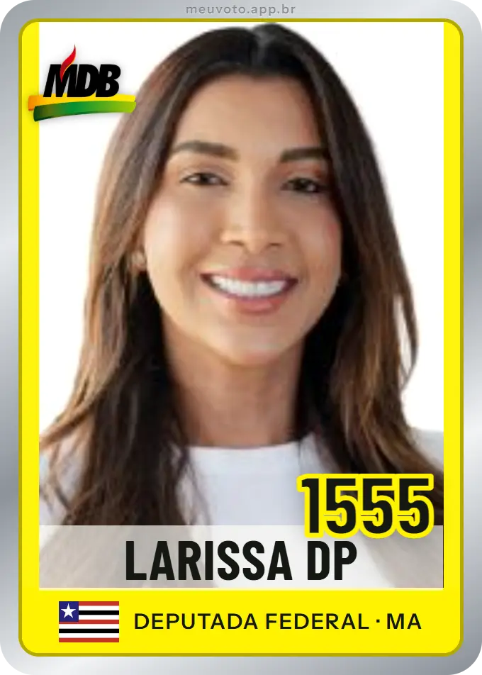 Carta de Larissa Dp, número 1555, MDB