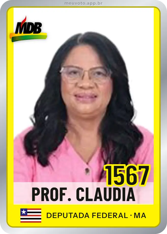 Carta de Prof. Claudia, número 1567, MDB