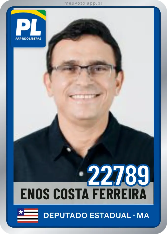 Carta de Enos Costa Ferreira, número 22789, PL