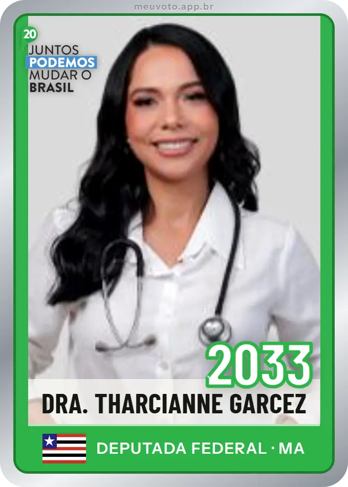 Carta de Dra. Tharcianne Garcez, número 2033, Podemos