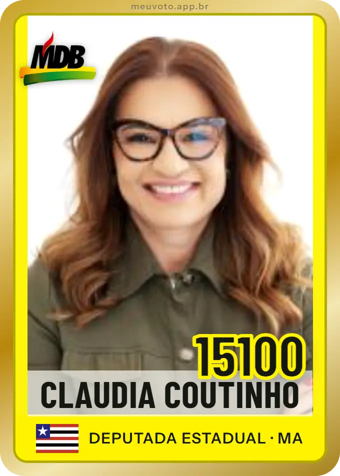 Carta de Claudia Coutinho, número 15100, MDB