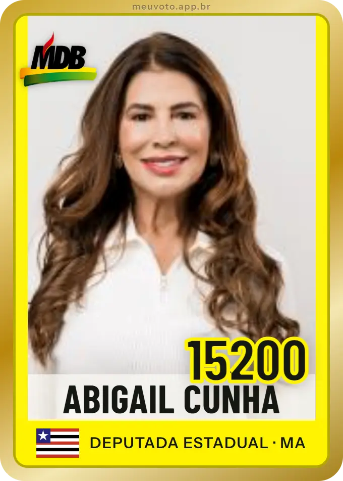 Carta de Abigail Cunha, número 15200, MDB