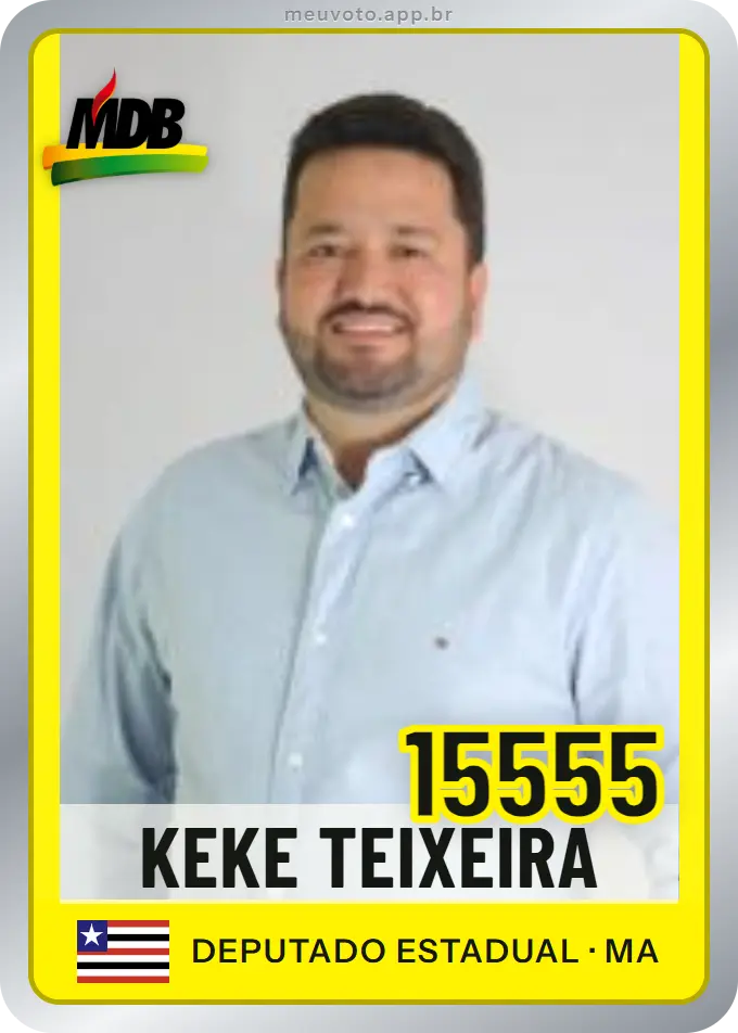 Carta de Keke Teixeira, número 15555, MDB