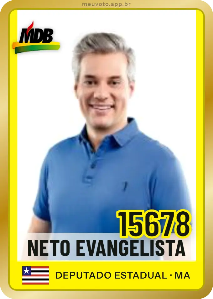 Carta de Neto Evangelista, número 15678, MDB