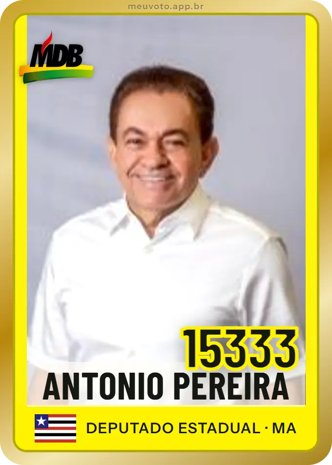 Carta de Antonio Pereira, número 15333, MDB