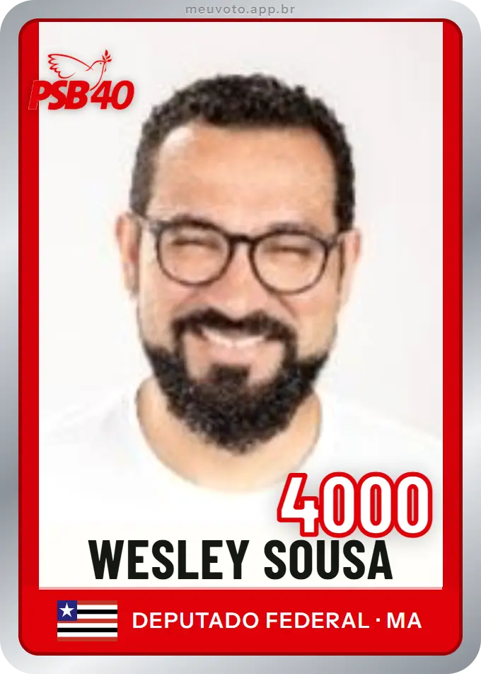 Carta de Wesley Sousa, número 4000, PSB