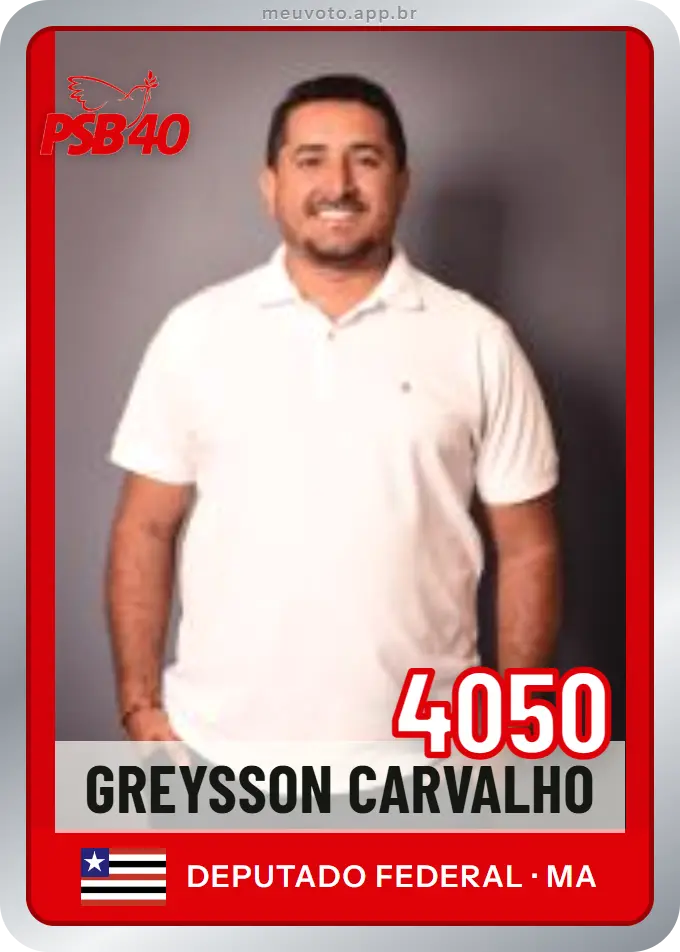 Carta de Greysson Carvalho, número 4050, PSB