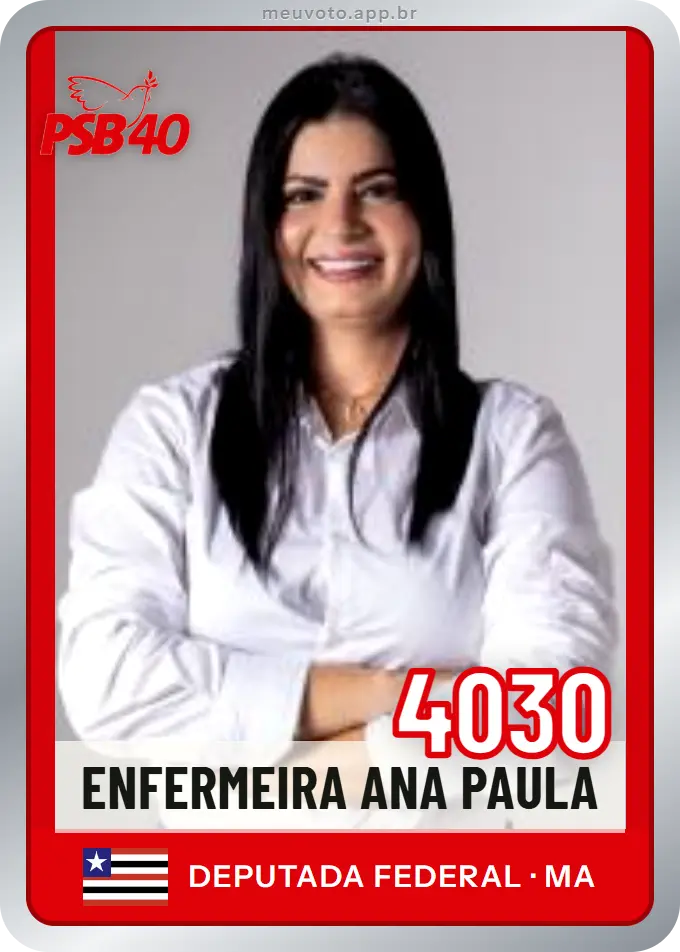 Carta de Enfermeira Ana Paula, número 4030, PSB