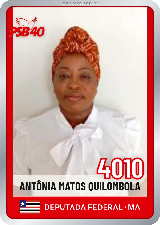 Carta de Antônia Matos Quilombola, número 4010, PSB