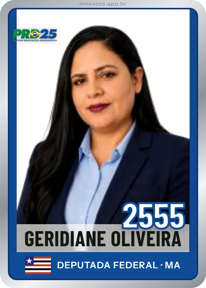 Carta de Geridiane Oliveira, número 2555, PRD