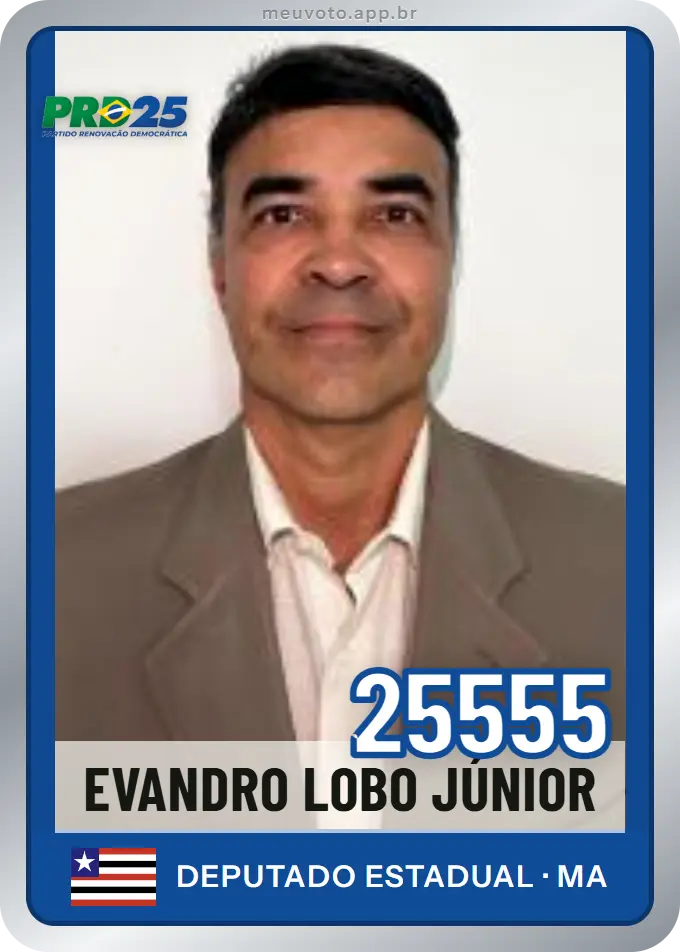 Carta de Evandro Lobo Júnior, número 25555, PRD