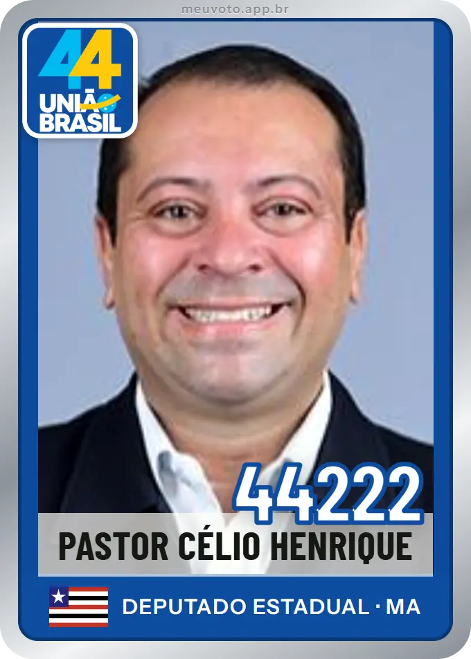 Carta de Pastor Célio Henrique, número 44222, União