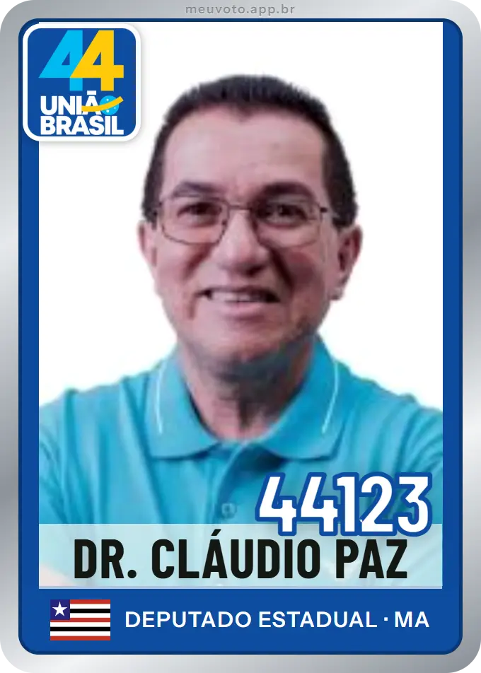 Carta de Dr. Cláudio Paz, número 44123, União