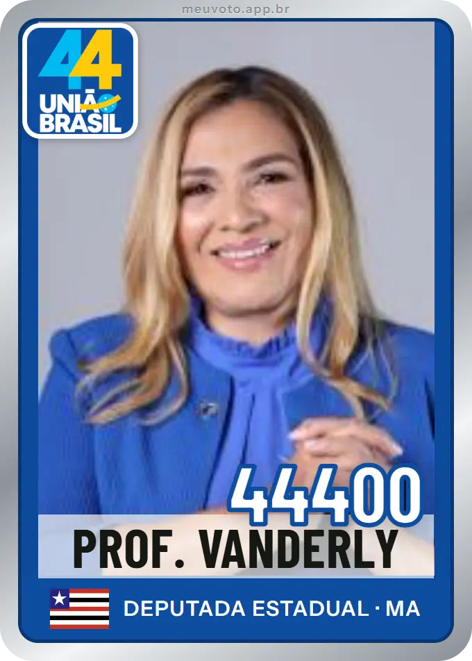 Carta de Prof. Vanderly, número 44400, União