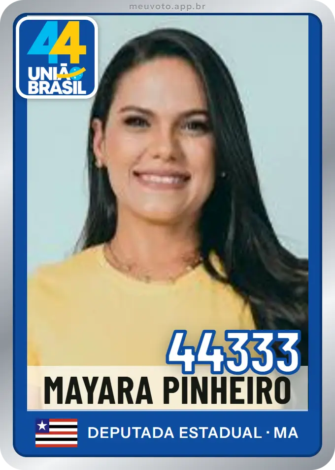 Carta de Mayara Pinheiro, número 44333, União