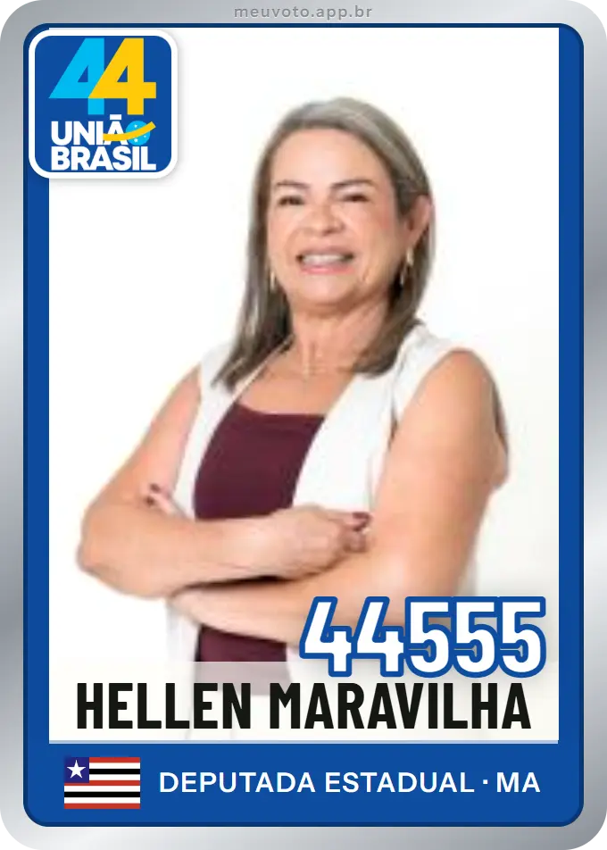 Carta de Hellen Maravilha, número 44555, União
