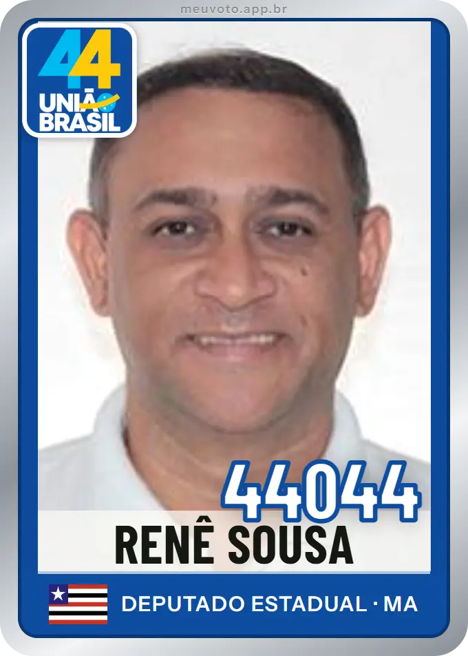 Carta de Renê Sousa, número 44044, União