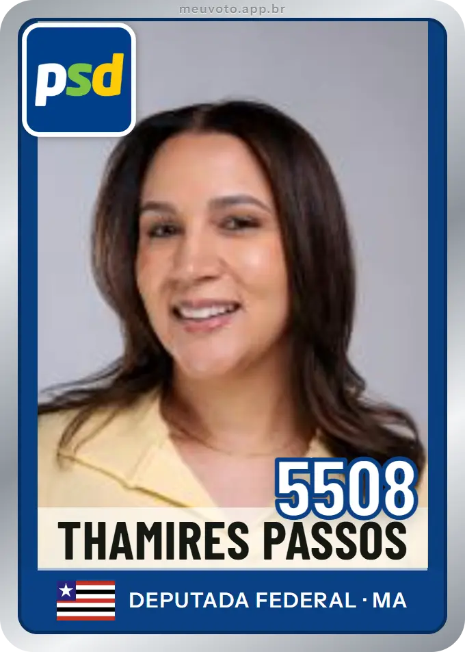 Carta de Thamires Passos, número 5508, PSD