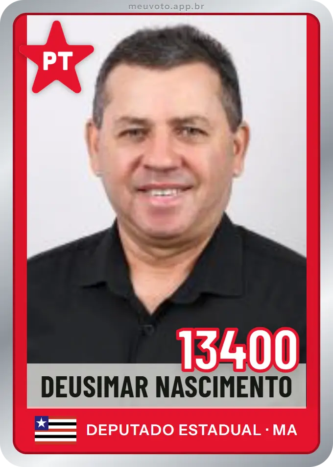 Carta de Deusimar Nascimento, número 13400, PT