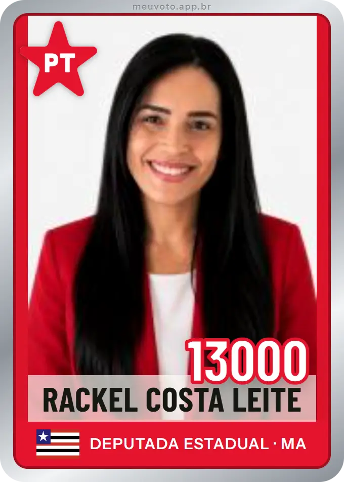 Carta de Rackel Costa Leite, número 13000, PT