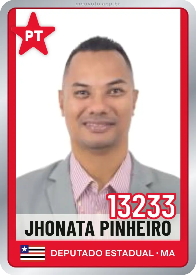 Carta de Jhonata Pinheiro, número 13233, PT