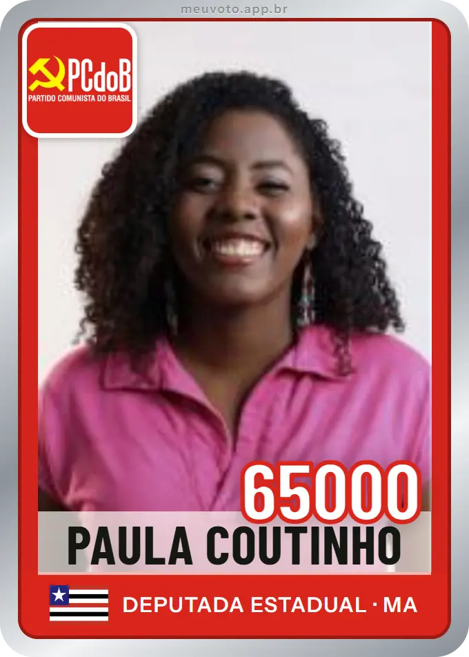 Carta de Paula Coutinho, número 65000, PCdoB