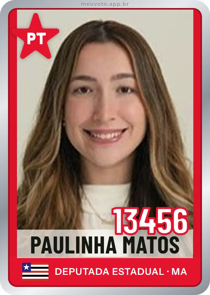 Carta de Paulinha Matos, número 13456, PT