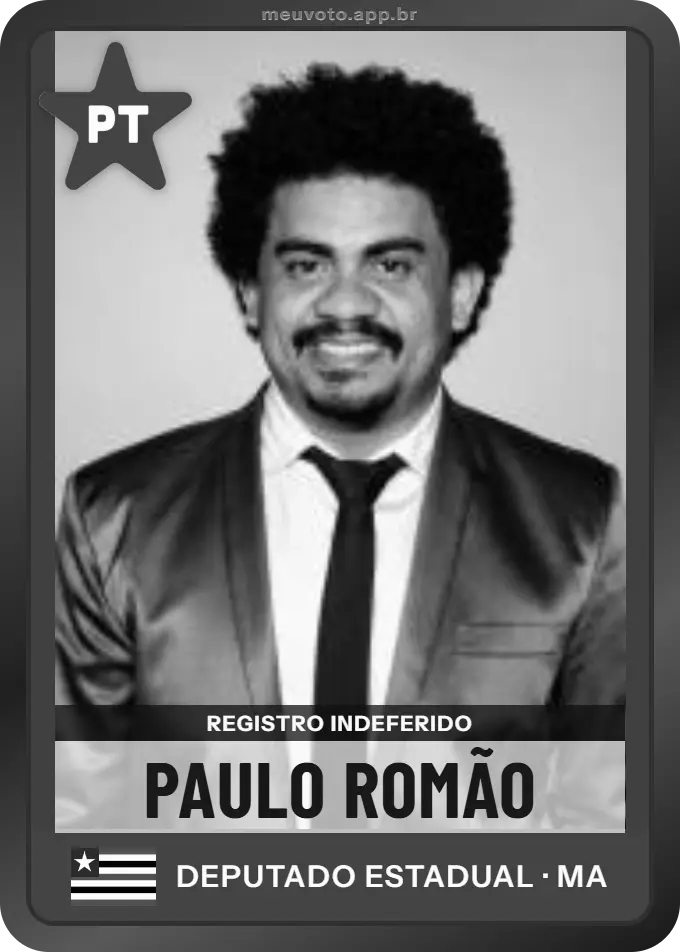 Carta de Paulo Romão, PT. Teve o registro indeferido pelo TSE e não vai à urna.