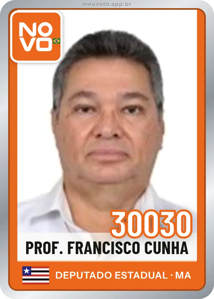 Carta de Prof. Francisco Cunha, número 30030, Novo