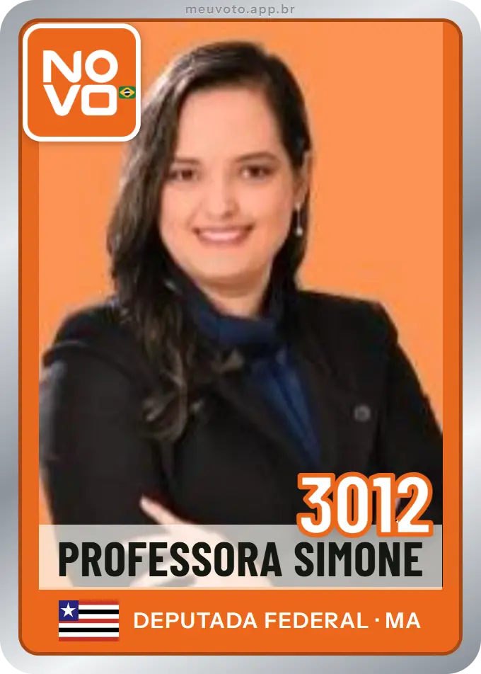 Carta de Professora Simone, número 3012, Novo