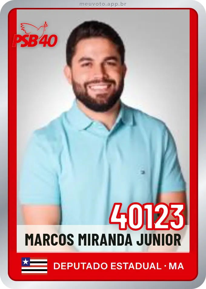 Carta de Marcos Miranda Junior, número 40123, PSB
