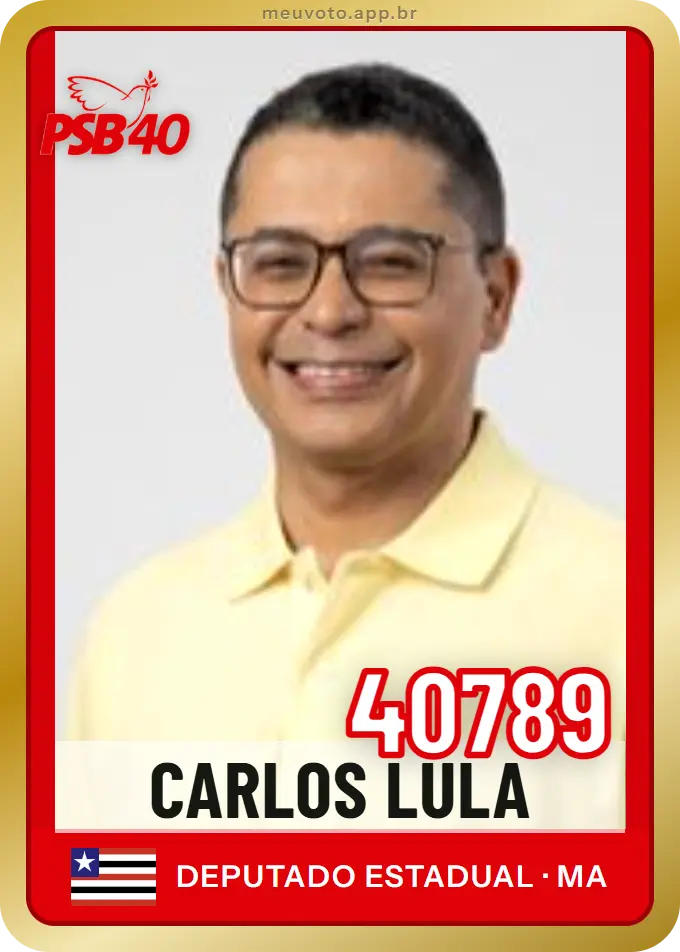 Carta de Carlos Lula, número 40789, PSB
