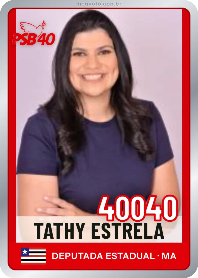 Carta de Tathy Estrela, número 40040, PSB