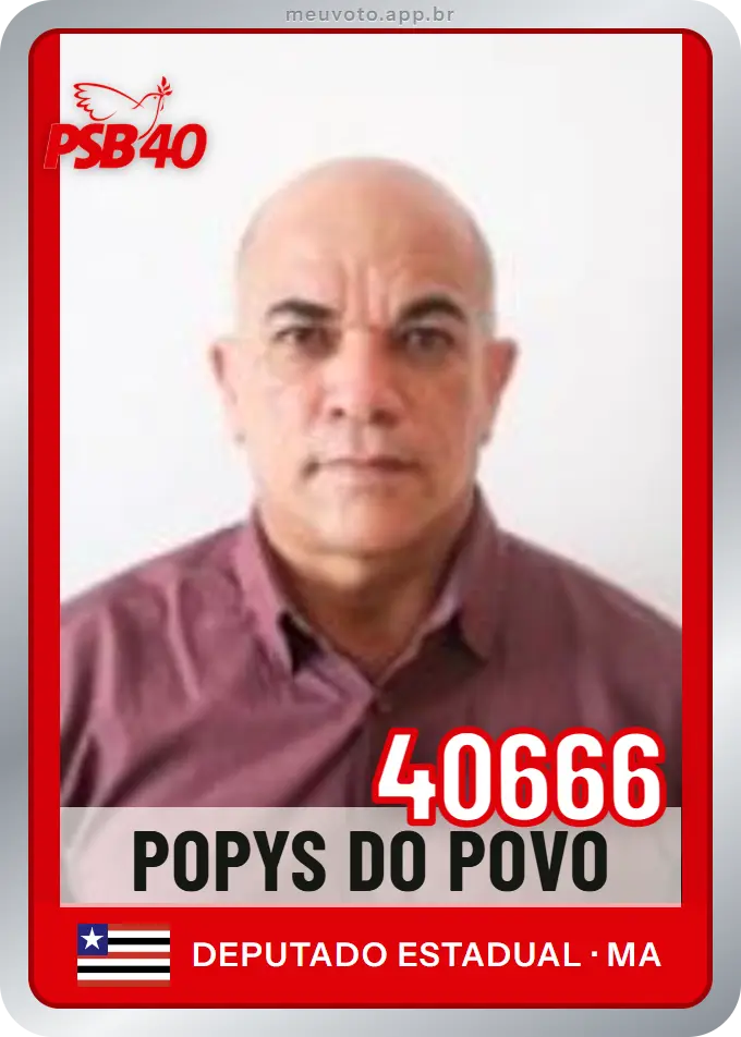 Carta de Popys do Povo, número 40666, PSB