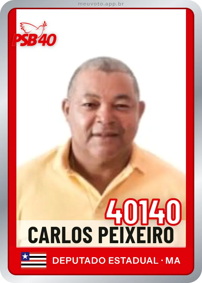 Carta de Carlos Peixeiro, número 40140, PSB