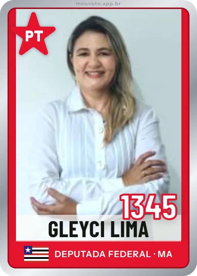 Carta de Gleyci Lima, número 1345, PT