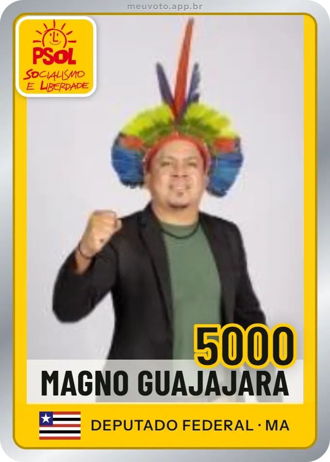Carta de Magno Guajajara, número 5000, PSOL