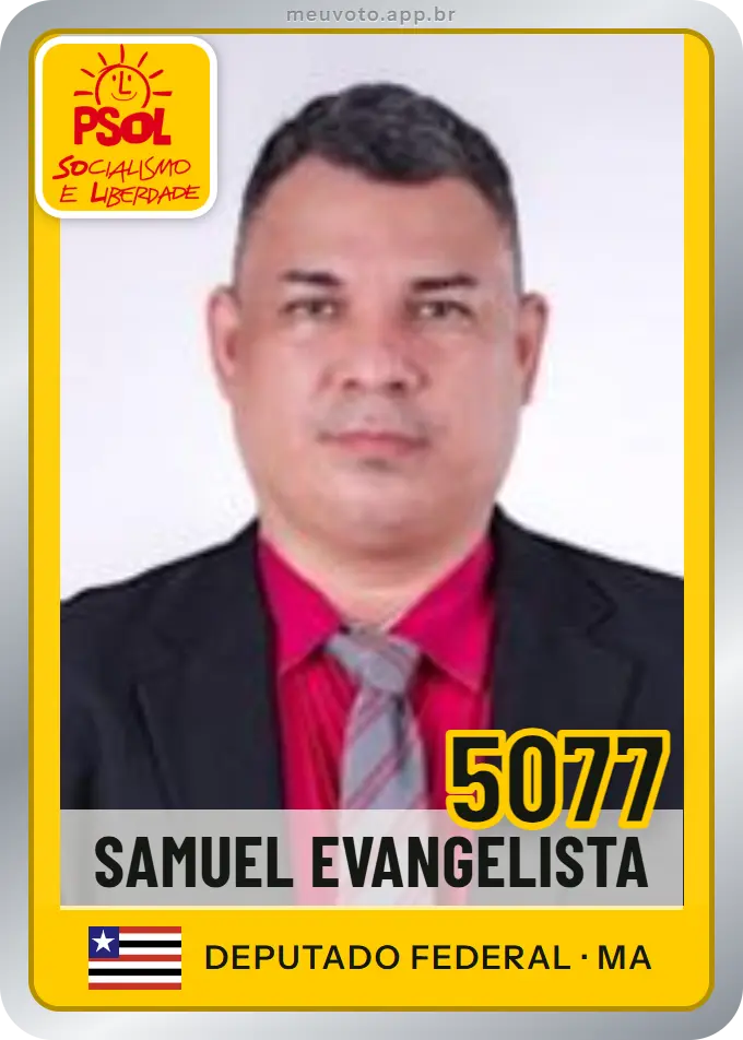 Carta de Samuel Evangelista, número 5077, PSOL