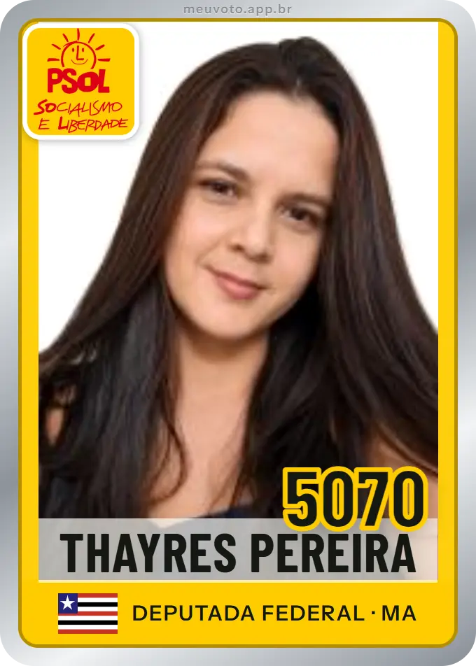 Carta de Thayres Pereira, número 5070, PSOL