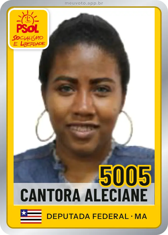 Carta de Cantora Aleciane, número 5005, PSOL