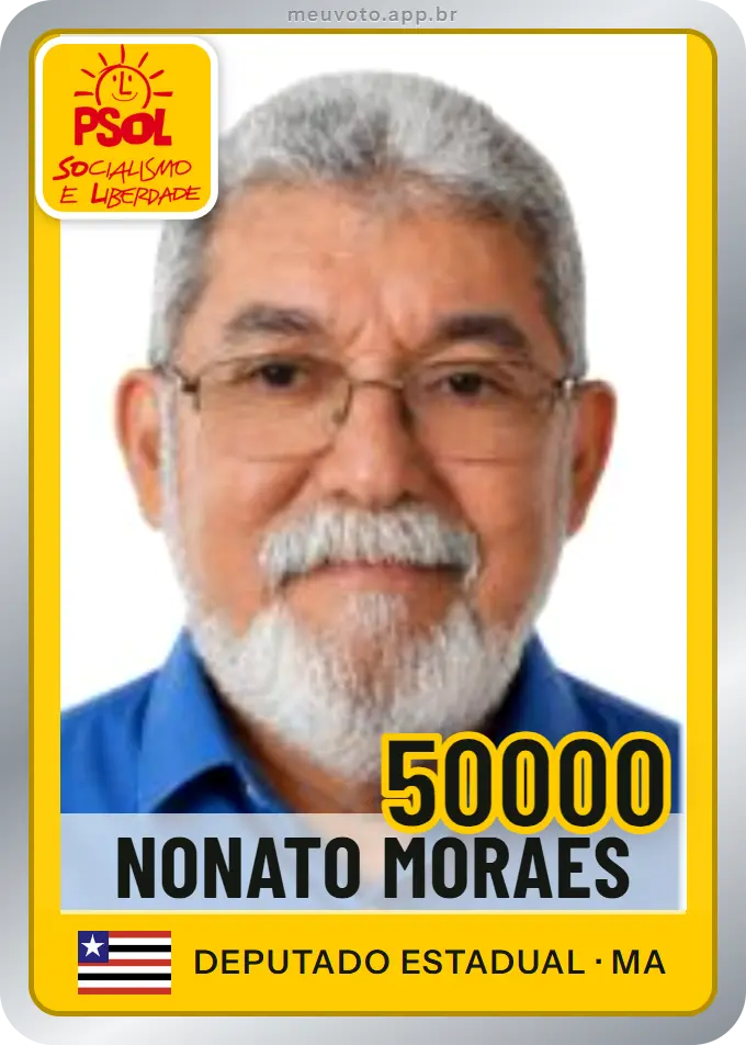 Carta de Nonato Moraes, número 50000, PSOL