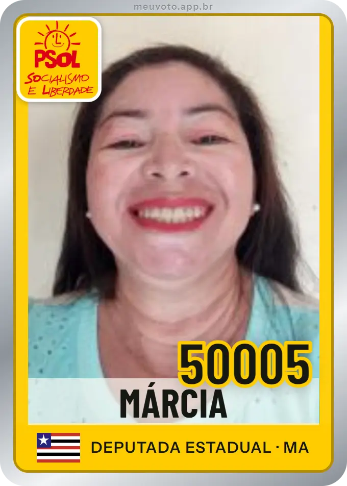Carta de Márcia, número 50005, PSOL
