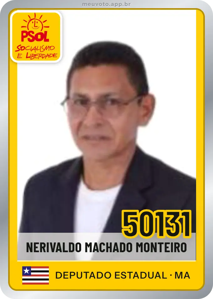 Carta de Nerivaldo Machado Monteiro, número 50131, PSOL