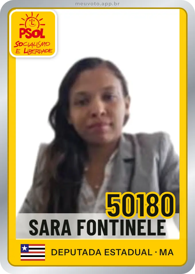 Carta de Sara Fontinele, número 50180, PSOL