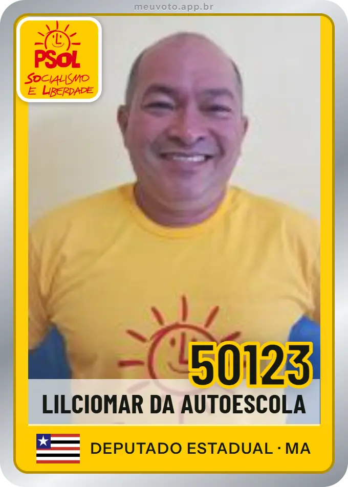 Carta de Lilciomar da Autoescola, número 50123, PSOL
