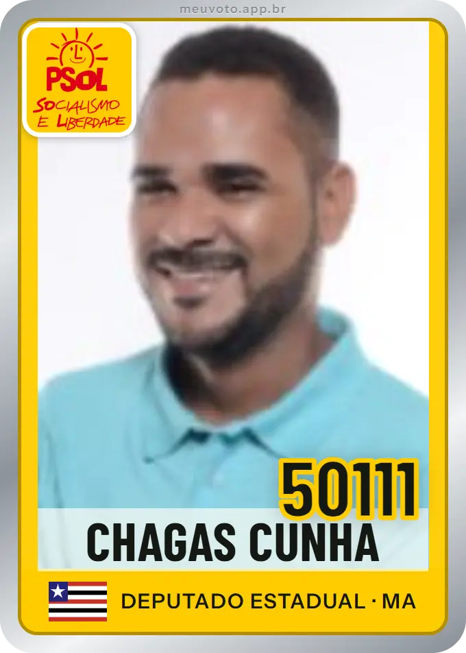 Carta de Chagas Cunha, número 50111, PSOL