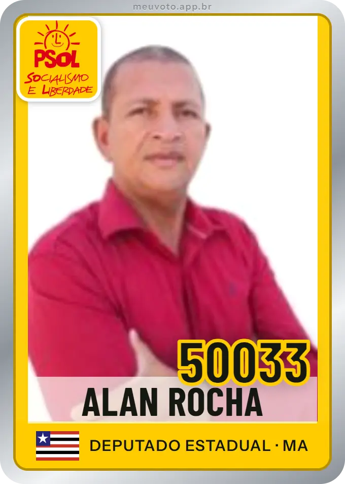 Carta de Alan Rocha, número 50033, PSOL